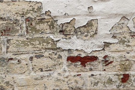油漆剥落的旧复古风化砖墙设计墙纸建筑学乡村石工空间砖块石头历史材料背景图片