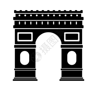 拿破仑的凯旋门法国巴黎世界著名建筑矢量图历史插图纪念碑艺术胜利游客纪念馆旅行旅游城市插画
