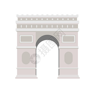 凯旋门法国巴黎世界著名建筑矢量图传统旅行假期地标城市建筑学圆弧艺术首都纪念碑背景图片