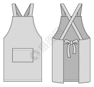 硅胶围兜围裙矢量模板插图服务员女性围兜棉布主妇衣服工作工人家庭厨房设计图片