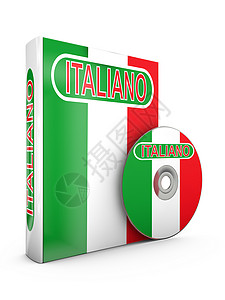 意大利语技术插图语言袖珍包装数据商业软件磁盘光盘背景图片