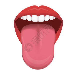 嘴巴舌头它制作图案的健康人类舌头载体插画
