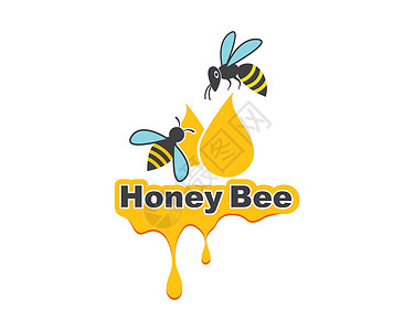 飞行蜂蜜蜂蜜蜜蜂徽标模板矢量图标它制作图案六边形食物细胞蜂箱生物飞行动物群插图甜点甲虫插画