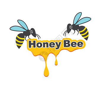 蜂蜜蜜蜂徽标模板矢量图标它制作图案甜点蜂蜡味道插图六边形细胞生物蜂箱动物商业背景图片