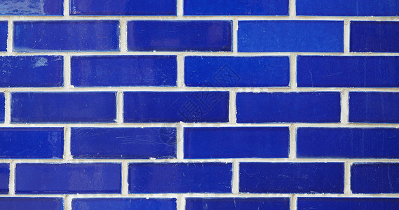 宽 4K 蓝色砖墙背景背景图片