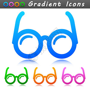 矢量图的眼镜设计符号 ico背景图片