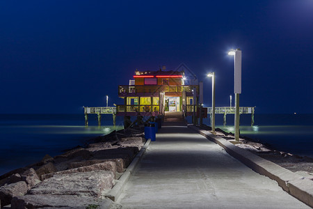 韦斯顿码头墨西哥湾黎明高清图片