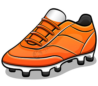 防滑倒矢量足球鞋设计隔离插画