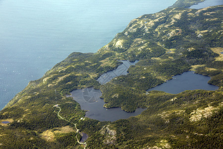 圣约翰岛内芬兰的空中观察建筑学旅行城市蓝色森林地标景观天空支撑全景背景