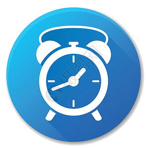 时钟蓝色圆圈图标设计背景图片