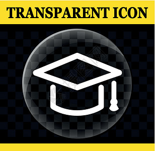 教育矢量圆圈透明 ico帽子网络文凭按钮背景图片