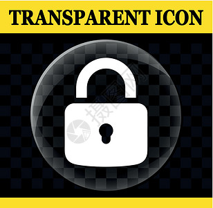 挂锁矢量圆圈透明 ico背景图片