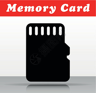 记忆图标存储卡矢量图标设计插画