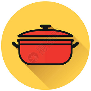 烹饪锅圈黄色 ico高清图片
