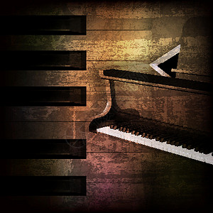 抽象 grunge 钢琴背景与三角钢琴床单艺术音乐旋律文化裂缝插图岩石爵士乐声学插画