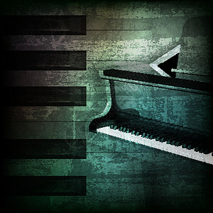 抽象 grunge 钢琴背景与三角钢琴文化旋律木头象牙爵士乐裂缝乐器音乐艺术岩石插画