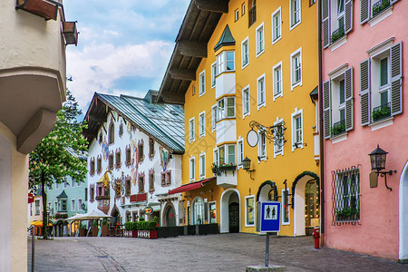 奥地利Kitzbuhel街高清图片