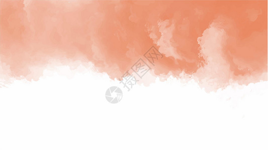 ps烟雾笔刷纹理背景和 web 横幅设计的橙色水彩背景插图黄色液体创造力晴天橙子绘画艺术白色染料插画