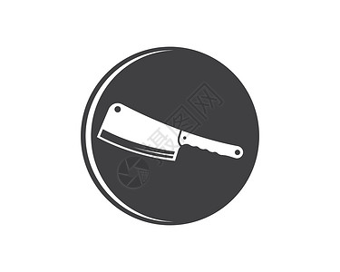 黑色刀刀图标矢量图设计餐厅插图厨师黑色咖啡店刀具烹饪食物刀刃工具插画