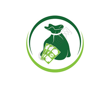 绿色钱包正面它制作图案的钱标志图标矢量图财富银行钱包零钱生长银行业标识金融现金投资设计图片