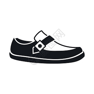 黑色鞋男士软皮鞋图标简单样式插画