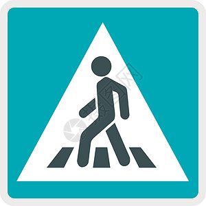 人行横道标志行人道路标志蓝色生活安全注意力人行道速度民众白色警告交通设计图片