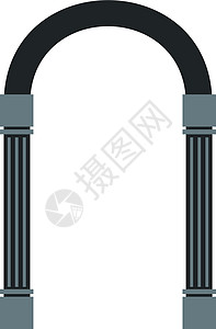 忻州拱辰门半圆拱想像力纪念碑柱廊文化大理石精神装饰柱子风格入口插画