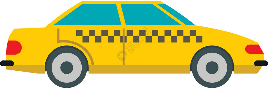 黄色的士车设计图片