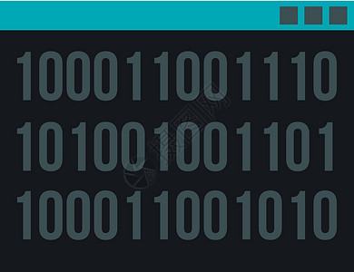 屏幕 iconflat 样式上的二进制代码背景图片