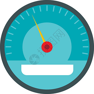 测量图标平面样式中的车速表图标指标技术乐器拨号速度控制车辆燃料转速表酒吧设计图片