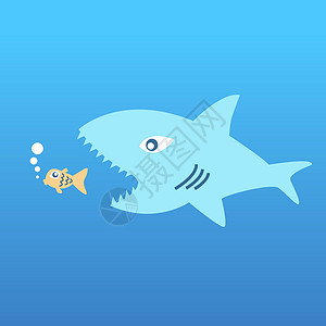 大鱼吃小鱼竞争者猎物战略贷款商业攻击风险生存食物插图背景图片
