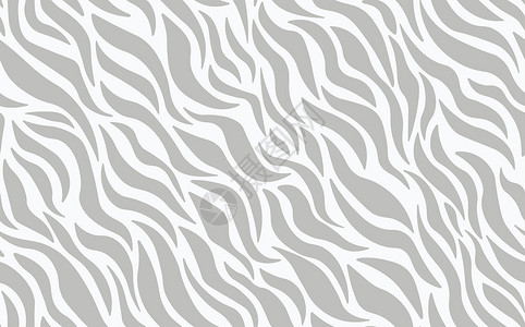 灰色的波浪条纹抽象的现代斑马无缝图案 动物时尚背景 用于印刷品 卡片 明信片 织物 纺织品的白色和灰色装饰矢量图 风格化皮肤的现代装饰品插画