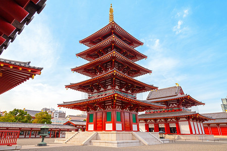 世道寺宝塔建筑地标佛教徒神社吸引力风景旅行历史性神道背景图片