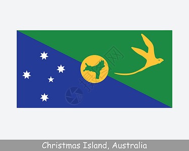 南印度洋圣诞岛澳大利亚佛罗里达州插画