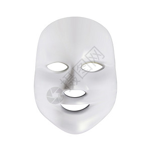 面具制作Led 化妆品面罩隔离在白色 用于家庭护理的抗衰老小工具 它制作图案矢量设计图片