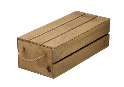 白色背景上盖有盖子的木箱木材货物贮存条纹盒子棺材惊喜案件胸部木头背景图片
