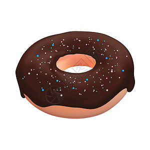 耳朵眼炸糕逼真的 3d 甜美可口的甜甜圈 它制作图案矢量小雨营养饼干冰镇蛋糕小吃设计插图食物咖啡店插画