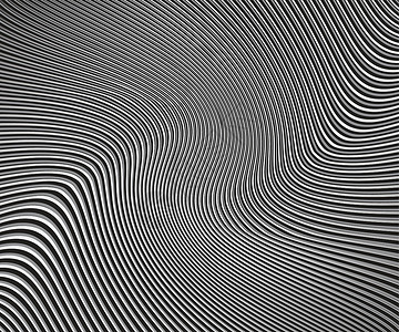 曲线单色半色调黑白几何图案 矢量背景细条纹白色墙纸横幅海浪创造力光学波浪状装饰风格装饰品背景图片