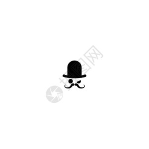 帽子标志 ico标签品牌面包标识厨房厨师烹饪炊具插图咖啡店背景图片