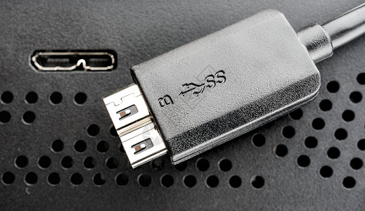 USB 3 0 有线插头力量标识数据全球技术塑料电脑硬件标准背景图片