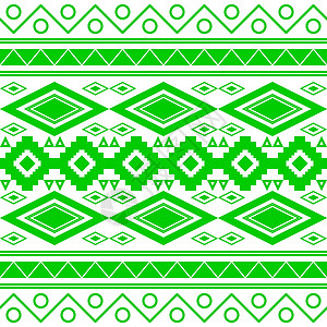 绿色和白色的传统墨西哥无缝模式背景图片