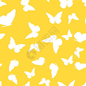 与蝴蝶的抽象无缝的样式背景 它制作图案矢量艺术昆虫织物绘画翅膀打印装饰品背景图片