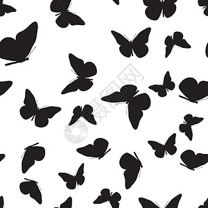 与蝴蝶的抽象无缝的样式背景 它制作图案矢量翅膀艺术装饰品打印织物绘画昆虫背景图片