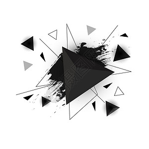 破坏的金字塔抽象的黑色三角金字塔几何背景矢量图像创造力商业顶点三角形等边黑色按钮理论网站技术插画