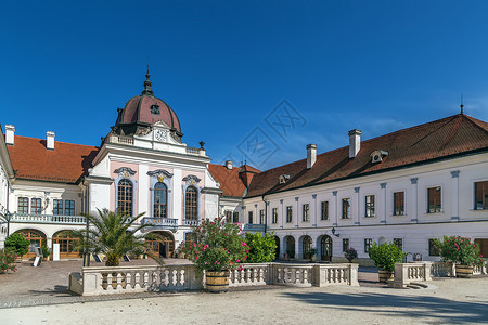 卡斯特里匈牙利戈多洛皇宫风格法庭历史庭院历史性天空纪念碑建筑皇宫皇家背景