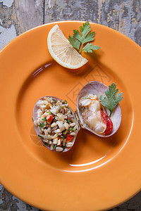 暖和地热到法索罗美食蛤蜊饮食食物盘子餐厅味道背景图片