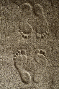 圣地的脚印假期海滩打印背景图片