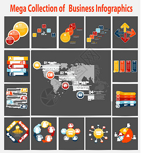 商业矢量它制作图案的信息图表模板集合数字网络小册子创造力推介会横幅插图酒吧数据网站背景图片