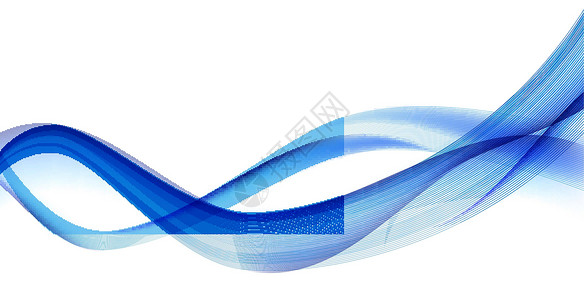在白色背景上设置的抽象波 矢量插图互联网曲线条纹运动卡片作品框架数字化蓝色技术背景图片