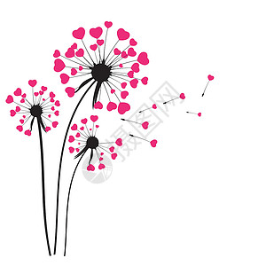 种子的力量抽象蒲公英背景矢量图制作图案天空生活电脑植物场景绘画插图花朵温泉音乐插画